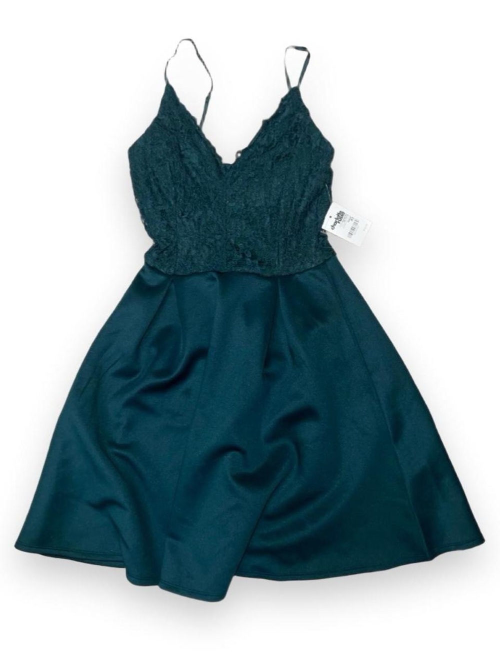 Charlotte Russe Teal Lace Bodice Party Dress
